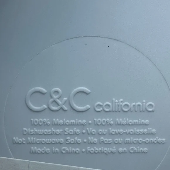 C&C California Sage and White Checkered Plates MacKenzie-Childs Inspired - Picture 3 of 3